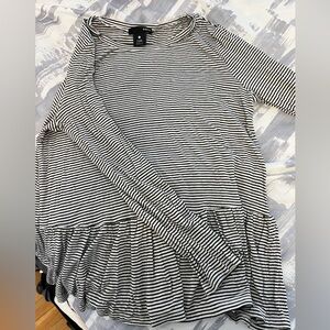 Aqua long sleeve striped shirt 
Size Large